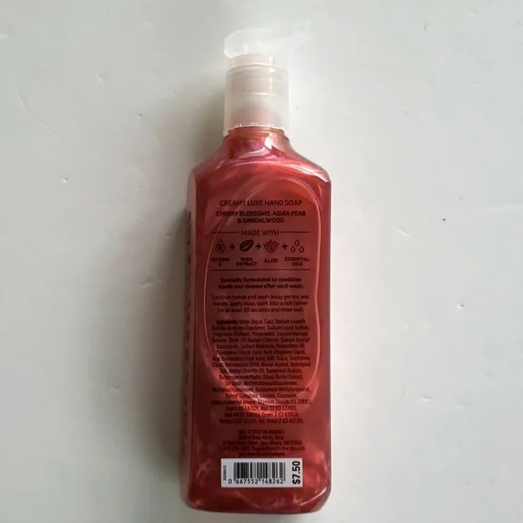 3 Bath & Body Works JAPANESE CHERRY BLOSSOM DROP Creamy Luxe Hand Soaps - Picture 3 of 5